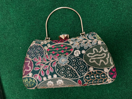 Embroidered Clutch Handbag (String included)