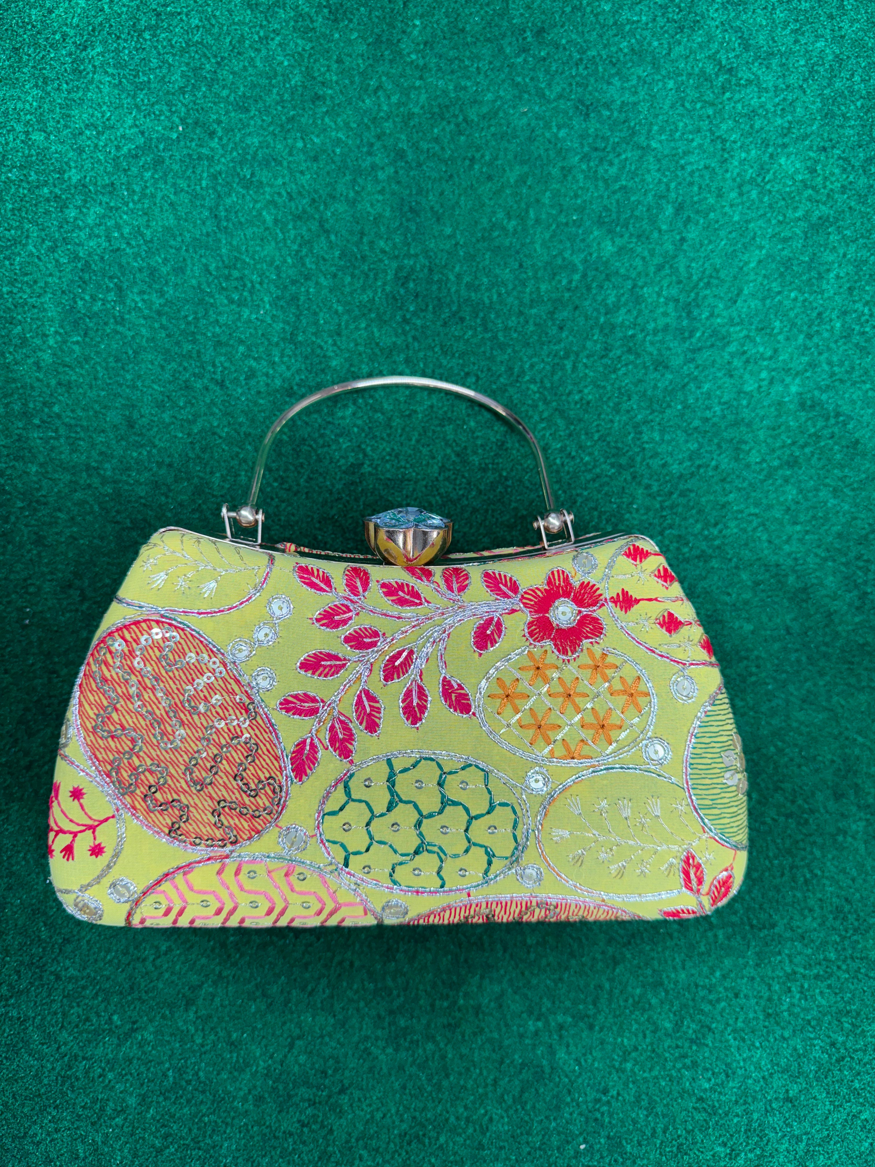 Embroidered Clutch Handbag (String included)