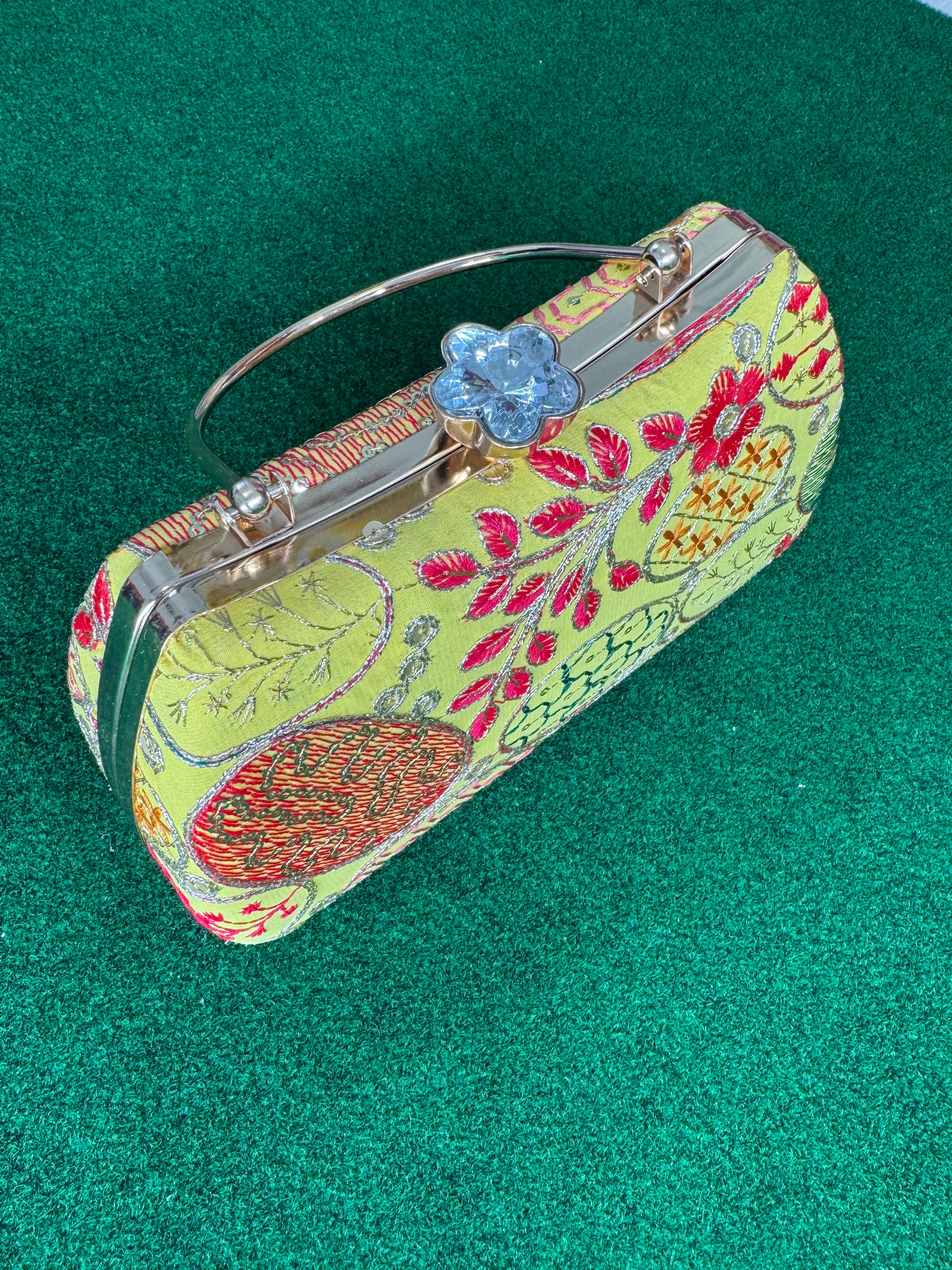 Embroidered Clutch Handbag (String included)