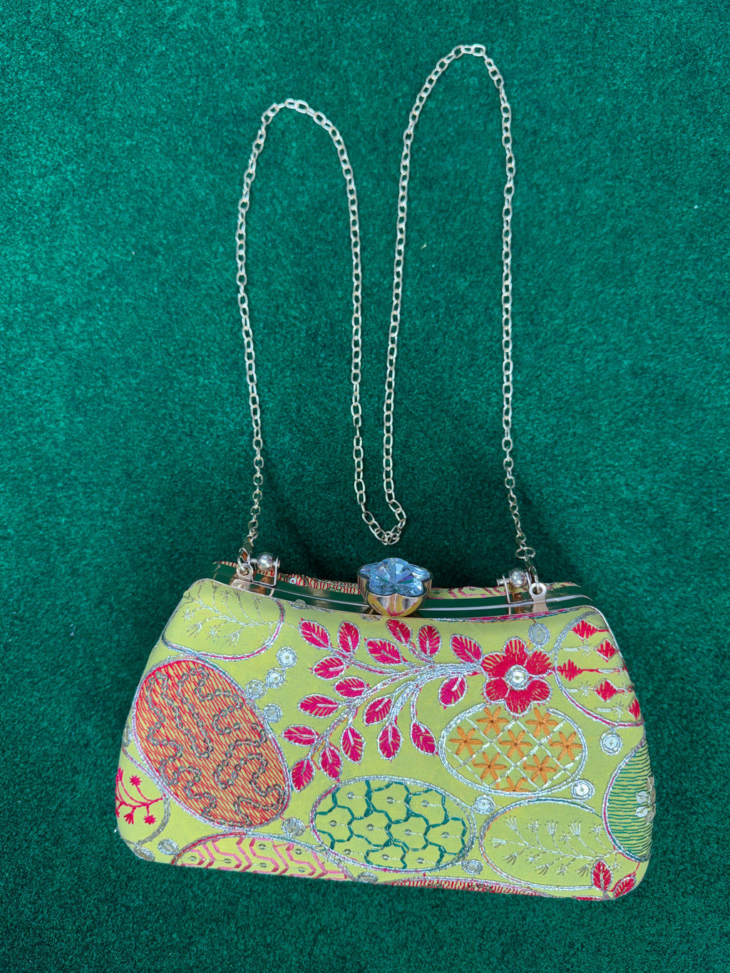 Embroidered Clutch Handbag (String included)