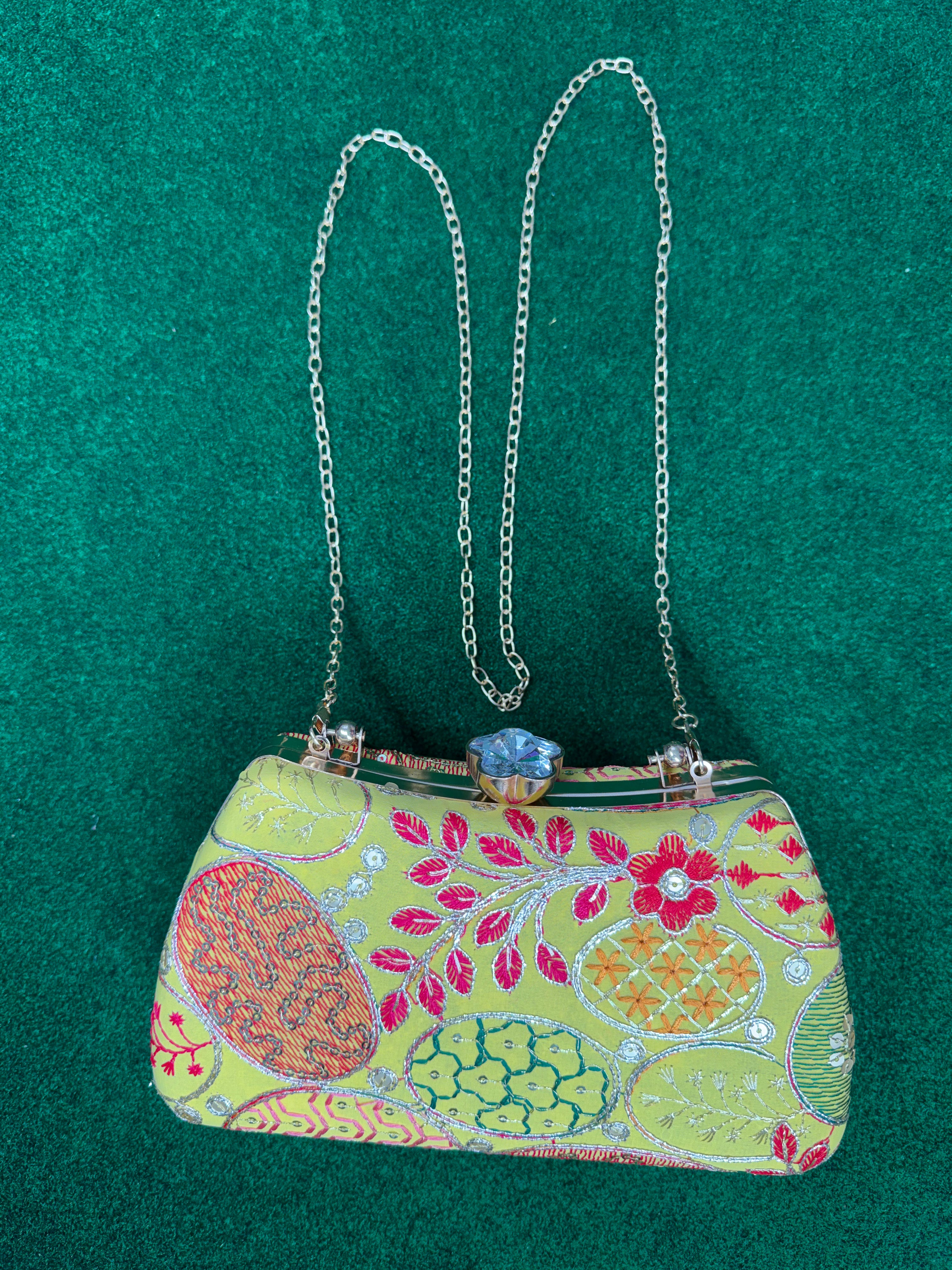 Embroidered Clutch Handbag (String included)