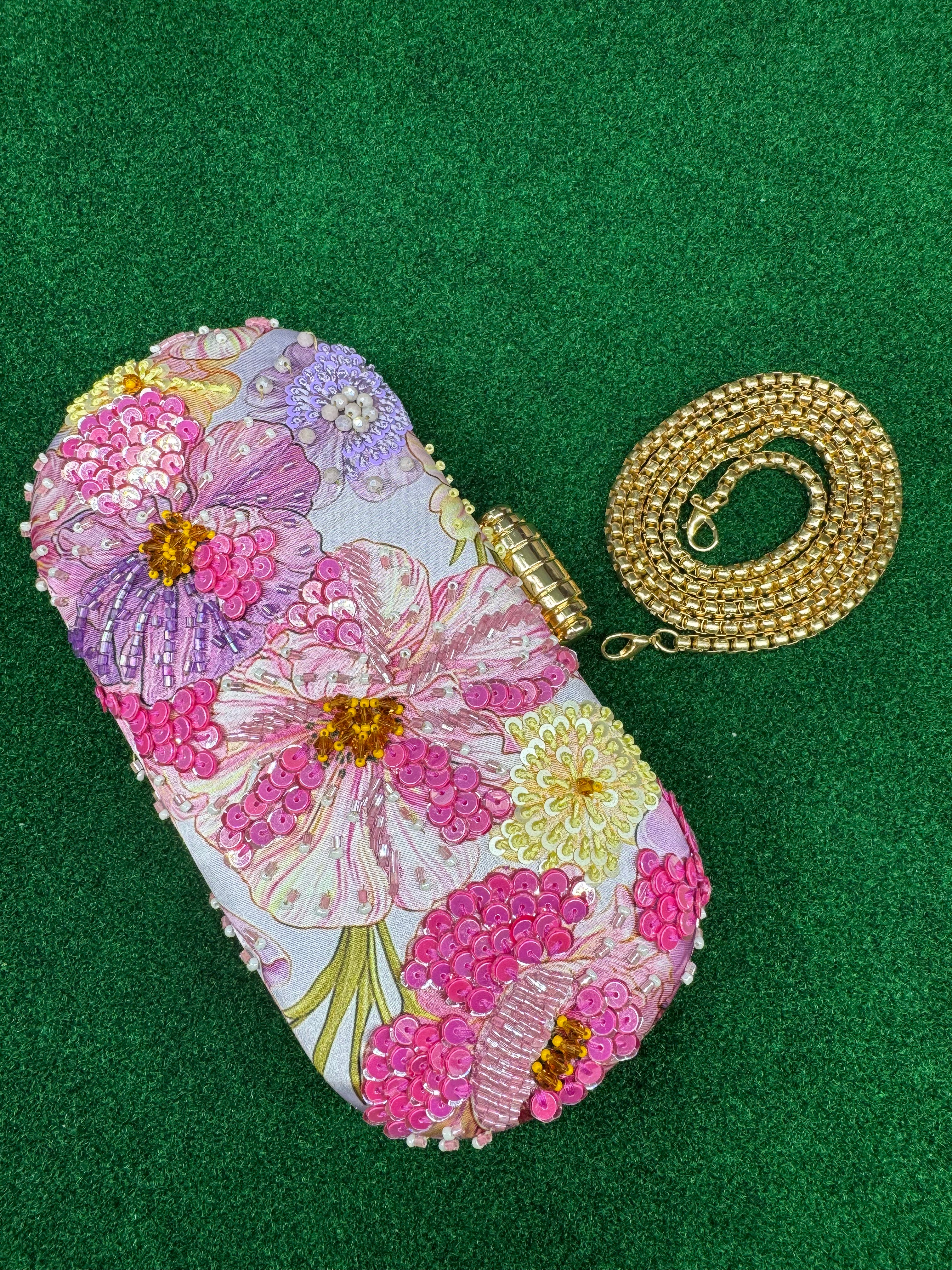 Embroidered Clutch Handbag (String included)