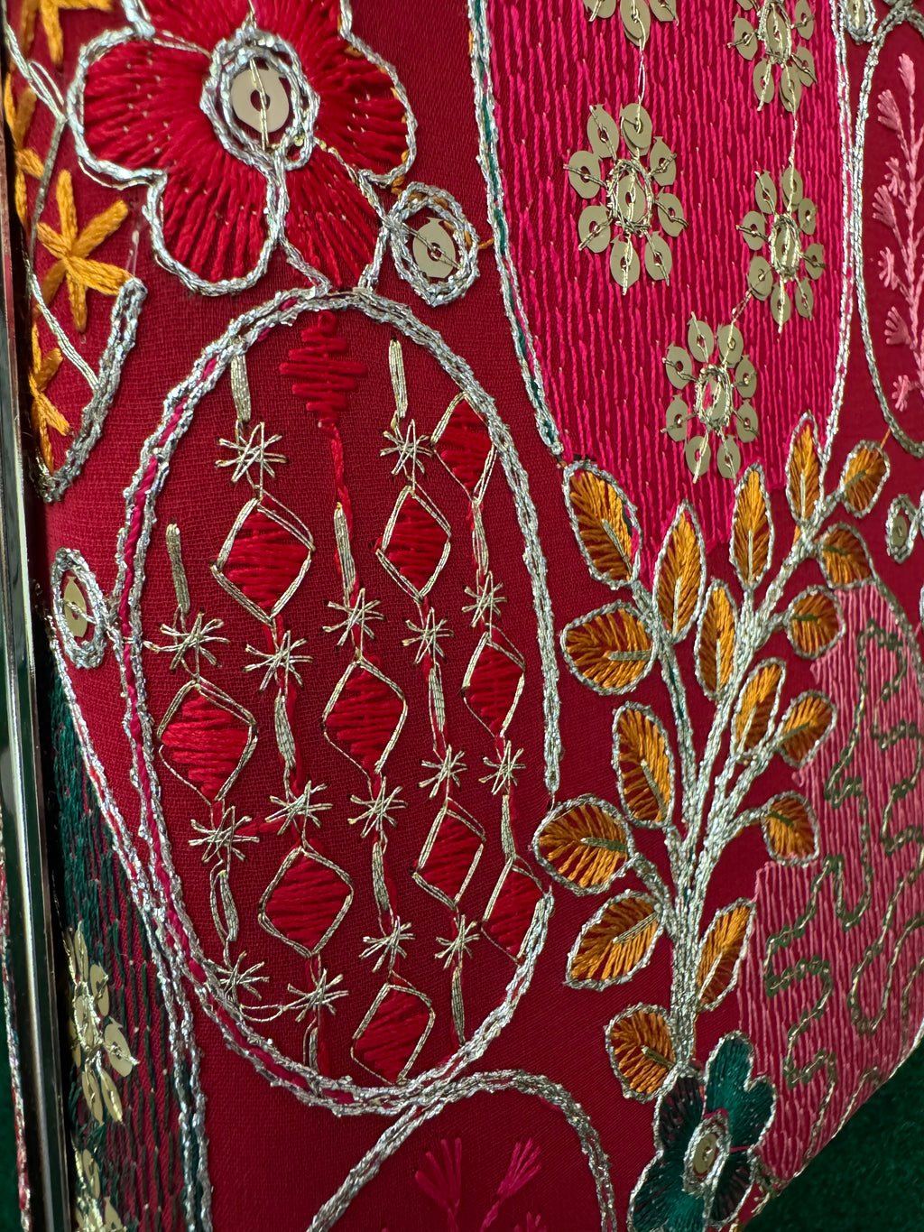 Embroidered Mobile party Clutch cum sling