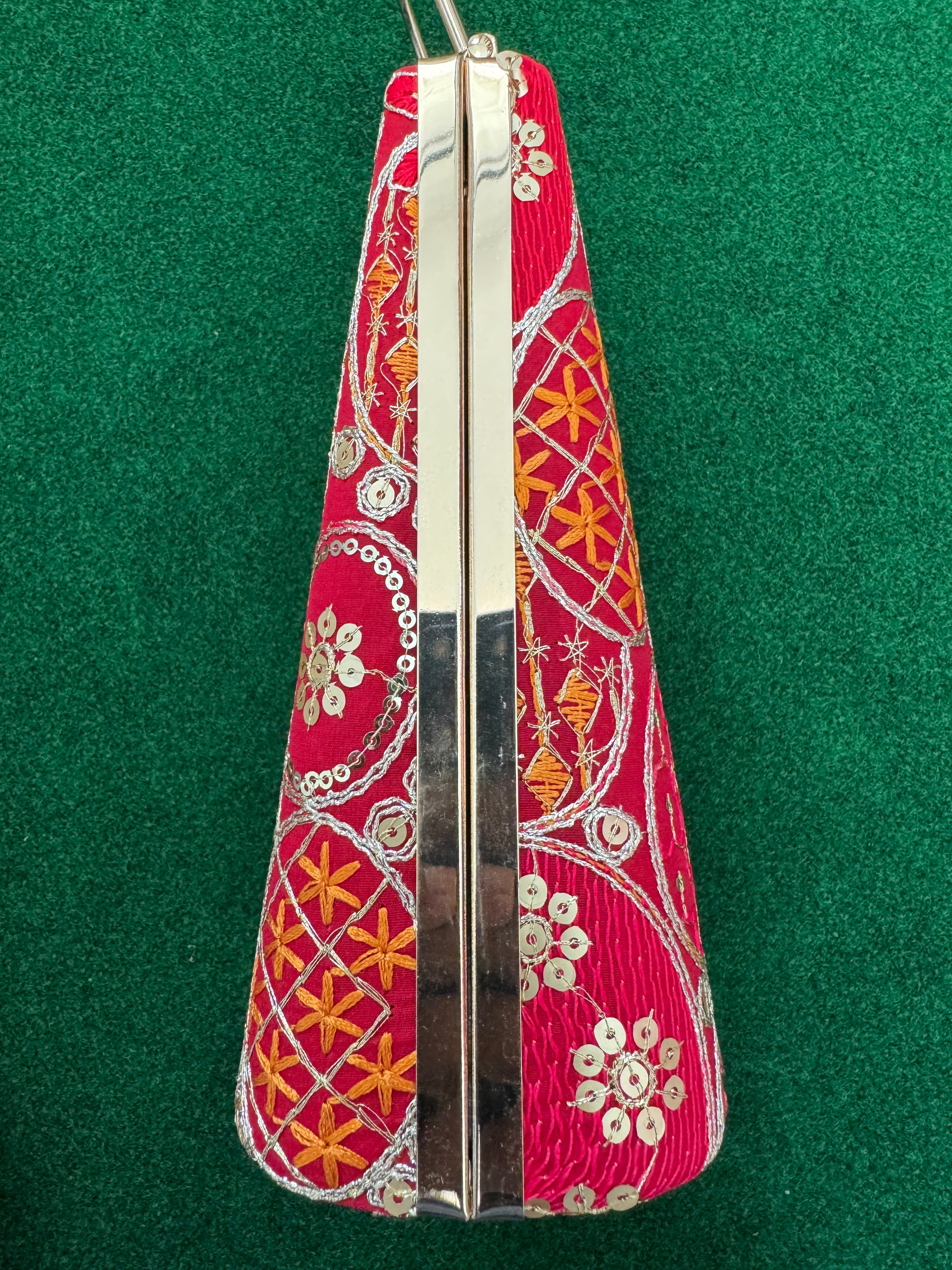 Embroidered Mobile party Clutch cum sling