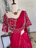 Indo-Western Style One Minute Saree with Madhubala blouse