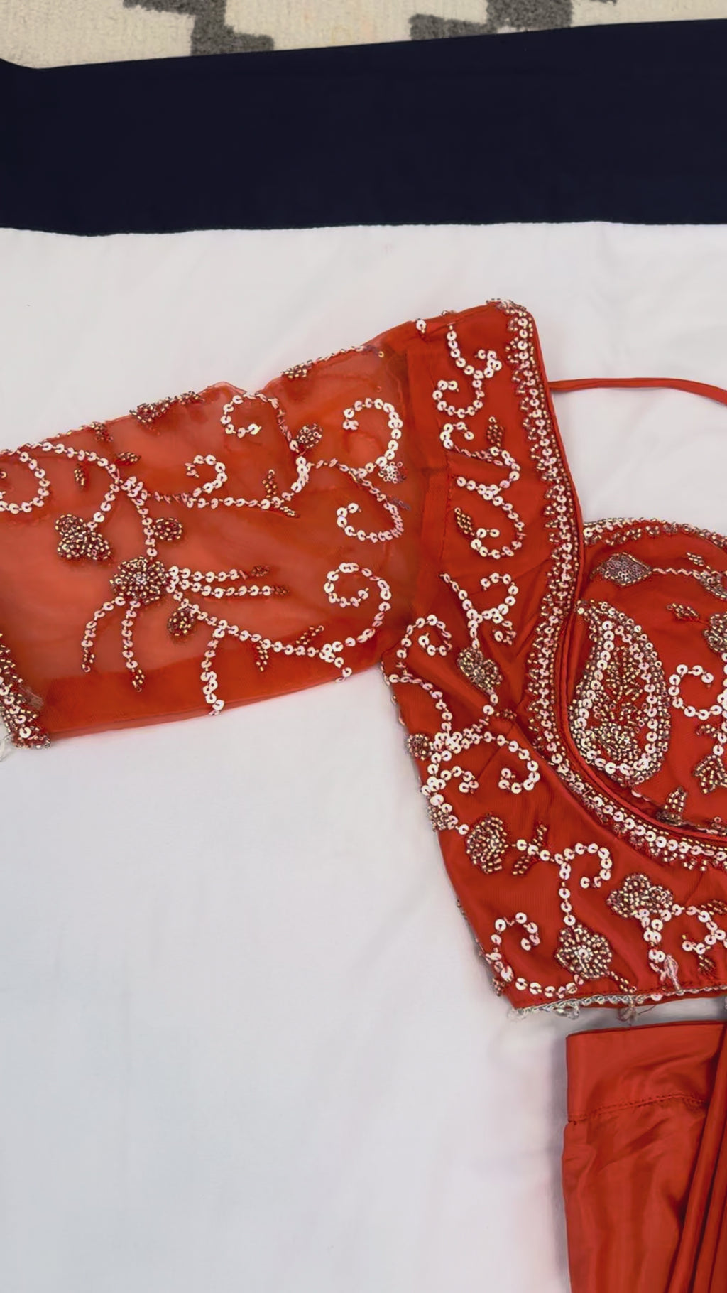 Indo-Western Style One Minute Saree with Madhubala blouse
