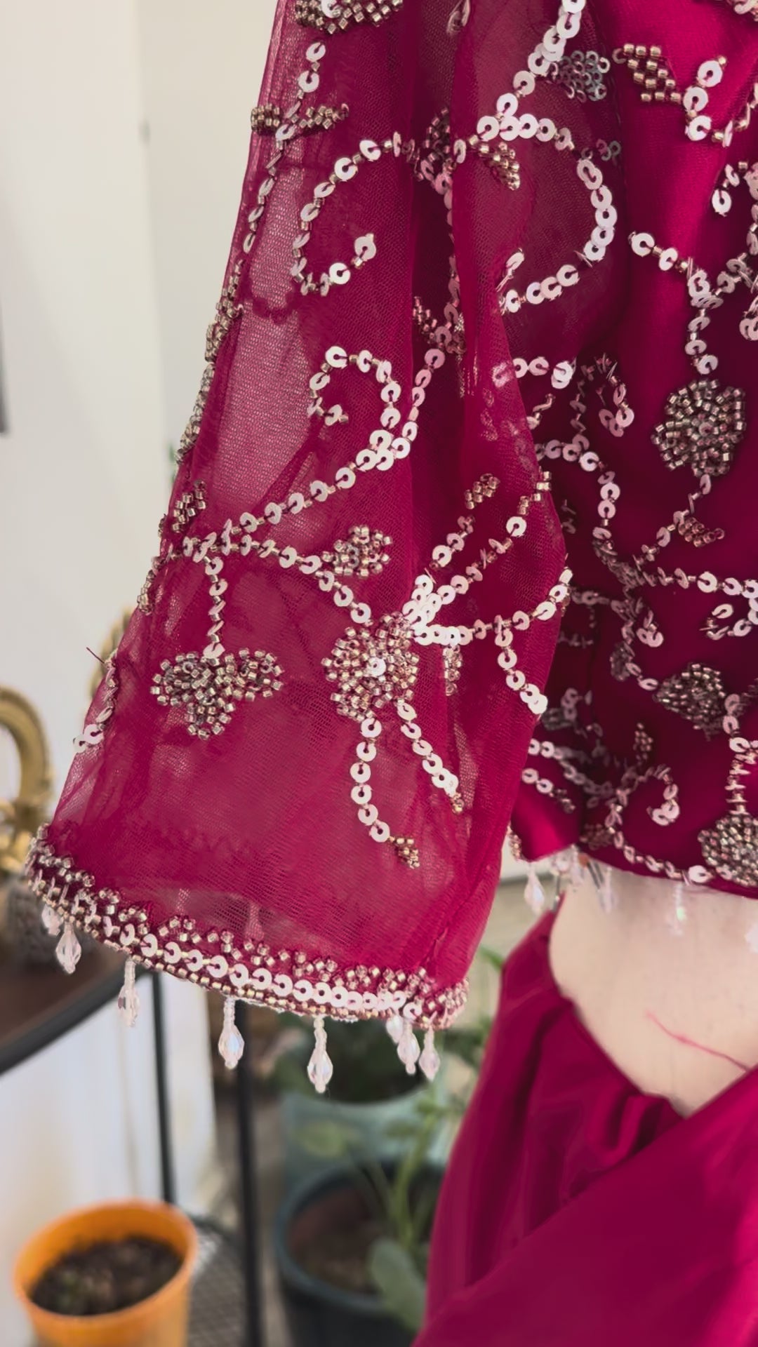 Indo-Western Style One Minute Saree with Madhubala blouse